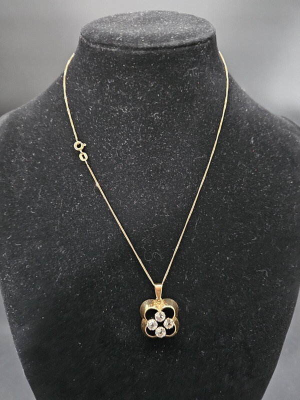 18k Goldkette Gelbgold 41 cm Anhänger 4 Gramm