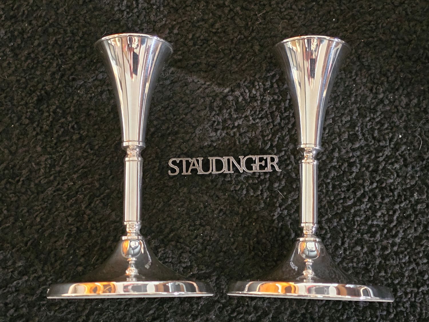 2 alte Silber Kerzenleuchter Silberleuchter Kelche 14,5 cm