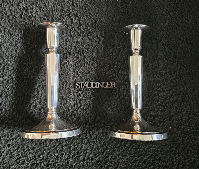 2 alte Silber Kerzenleuchter Silberleuchter 17 cm