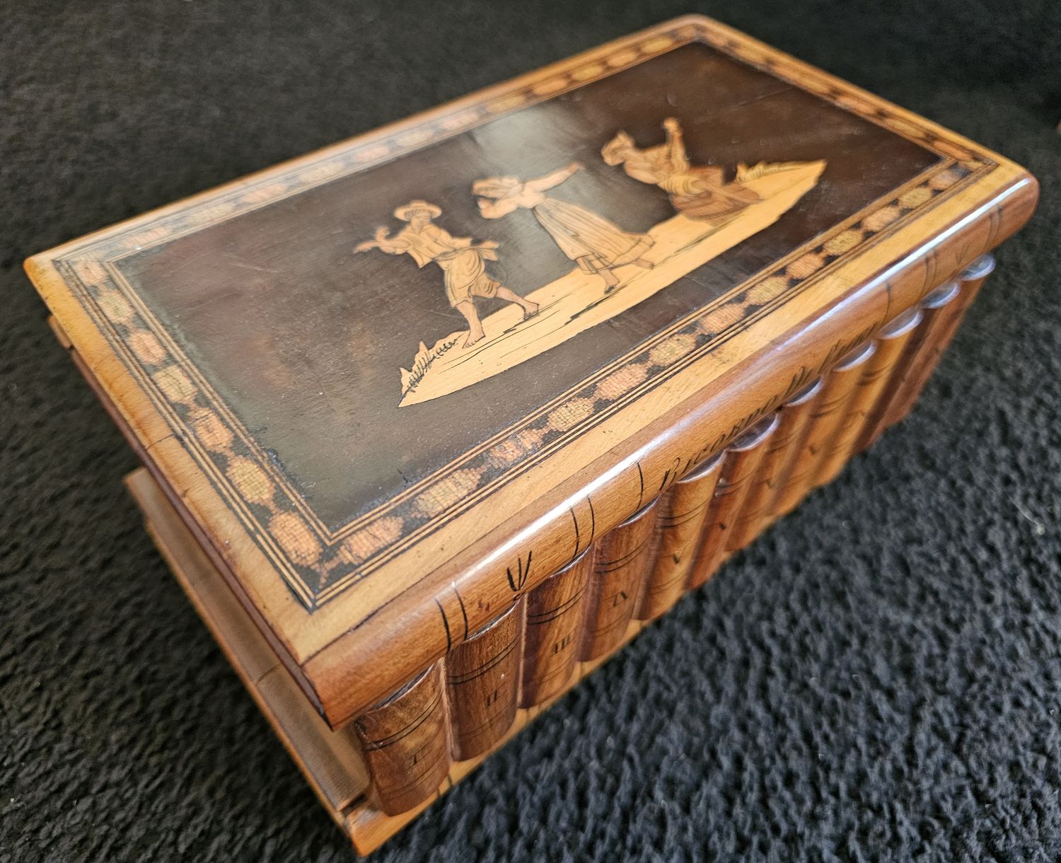 Antikes Holzkästchen Schatulle Geheimfach