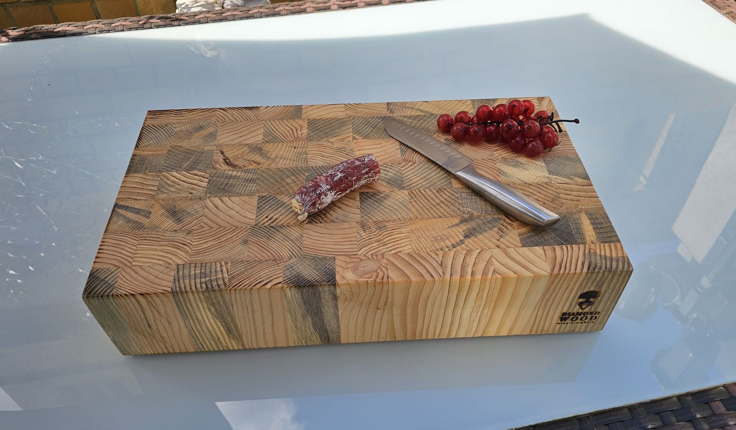 Schneidebrett Holzbrett Vesperbrett Stirnholz 50x30 cm