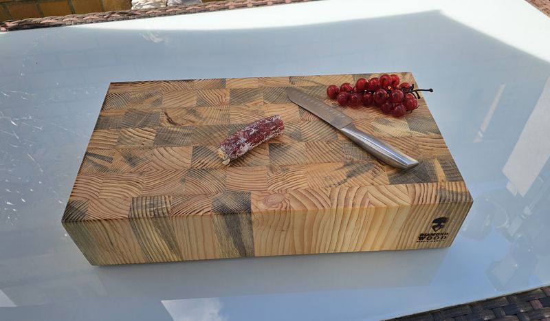 Schneidebrett Holzbrett Vesperbrett Stirnholz 50x30 cm