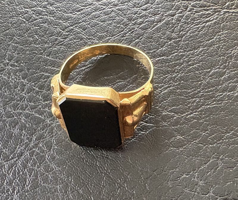 18k Ring Goldring 750er Gelbgold Siegelring Herrenring