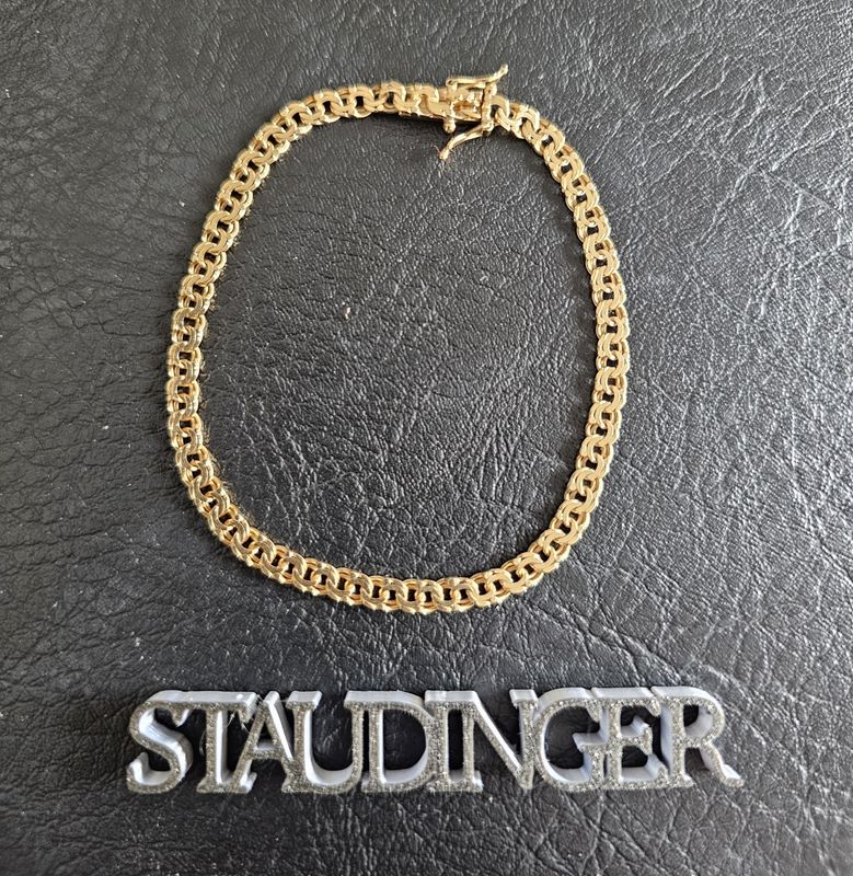 18k Goldkette Armkette Bismarck 18 Karat 750er 18,5 cm 6,3 g