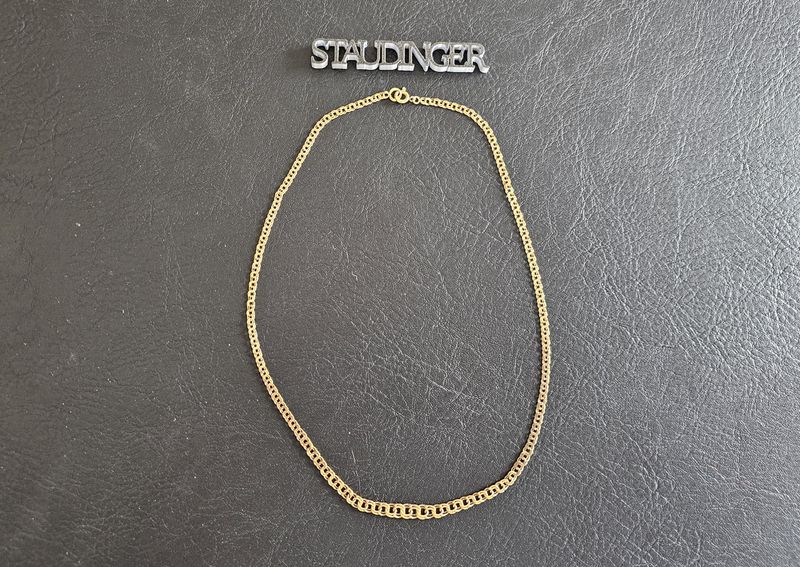 18k Goldkette Halskette Bismarck Gelbgold 18 Karat 42 cm 6,5 g 750er
