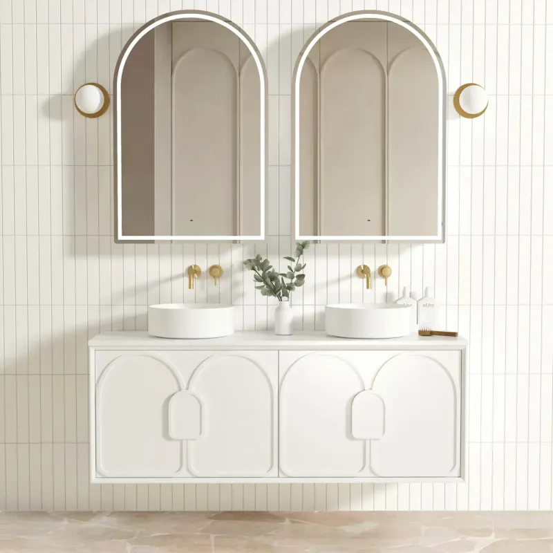 LAGUNA 1500MM SATIN WHITE WALL HUNG VANITY