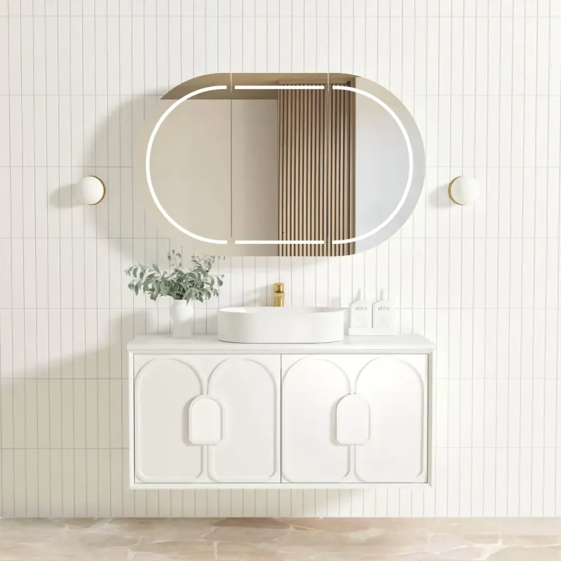 LAGUNA 1200MM SATIN WHITE WALL HUNG VANITY