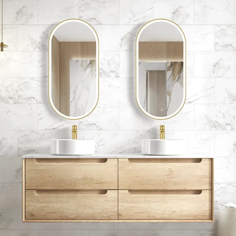 BYRON 1500MM NATURAL OAK WALL HUNG VANITY