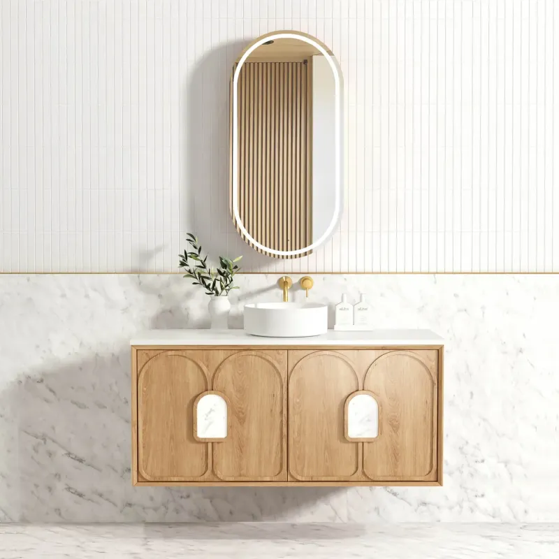 LAGUNA 1200MM NATURAL AMERICAN OAK WALL HUNG VANITY