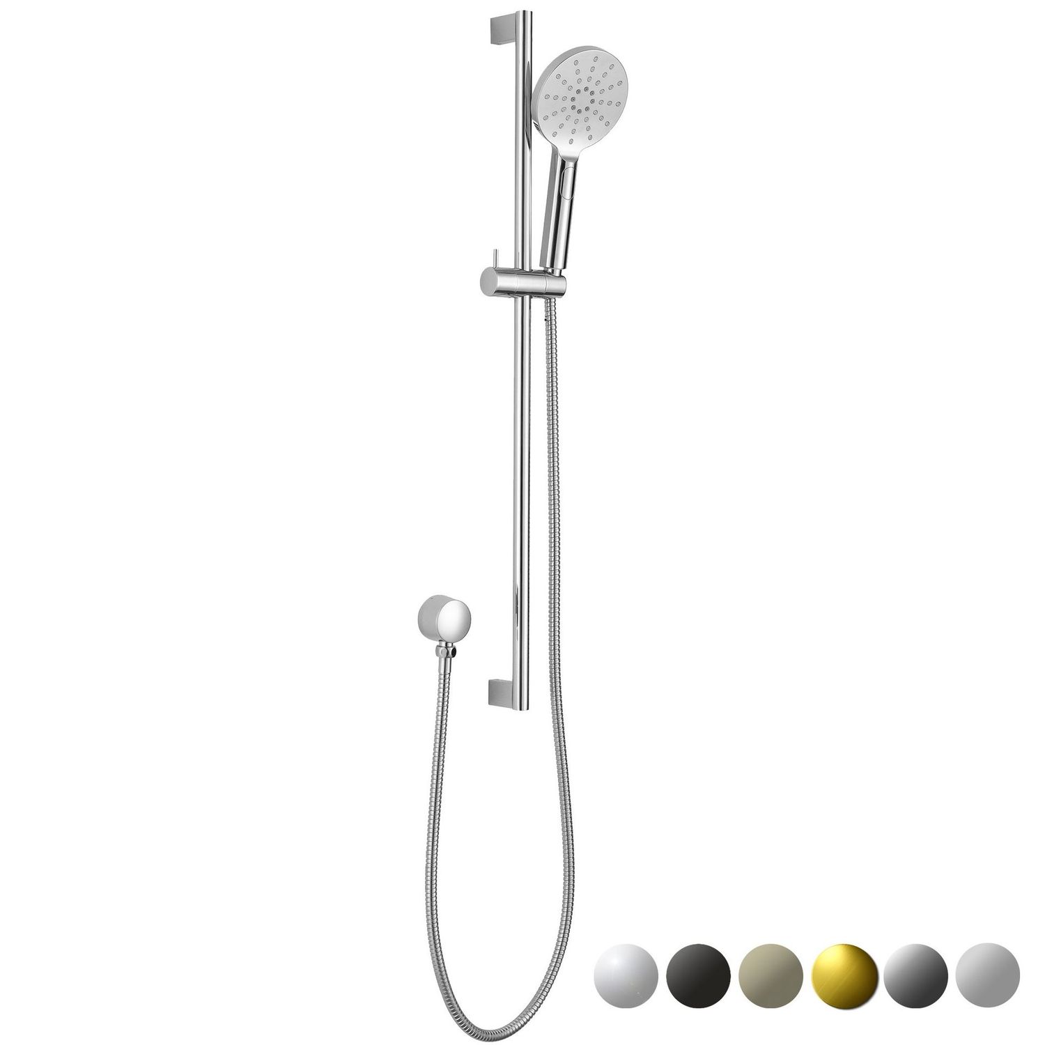 P&P CORA ROUND SLIDING SHOWER SET CHROME