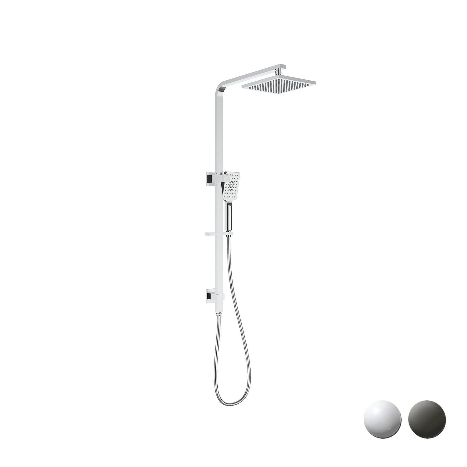 P&P EDEN SQUARE MULTIFUNCTION SHOWER SET UNIVERSAL DIVERTER