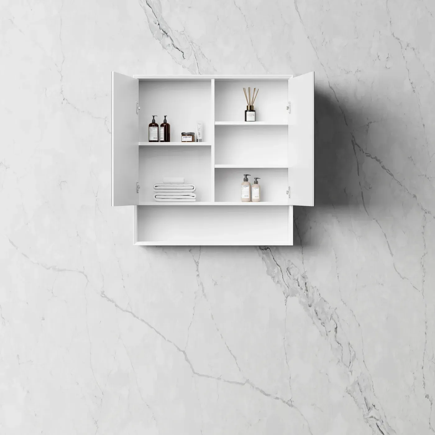 OTTI BOSTON/BYRON/MARLO 750X800 NATURAL OAK/MATTE BLACK/MATTE WHITE SHAVING CABINET