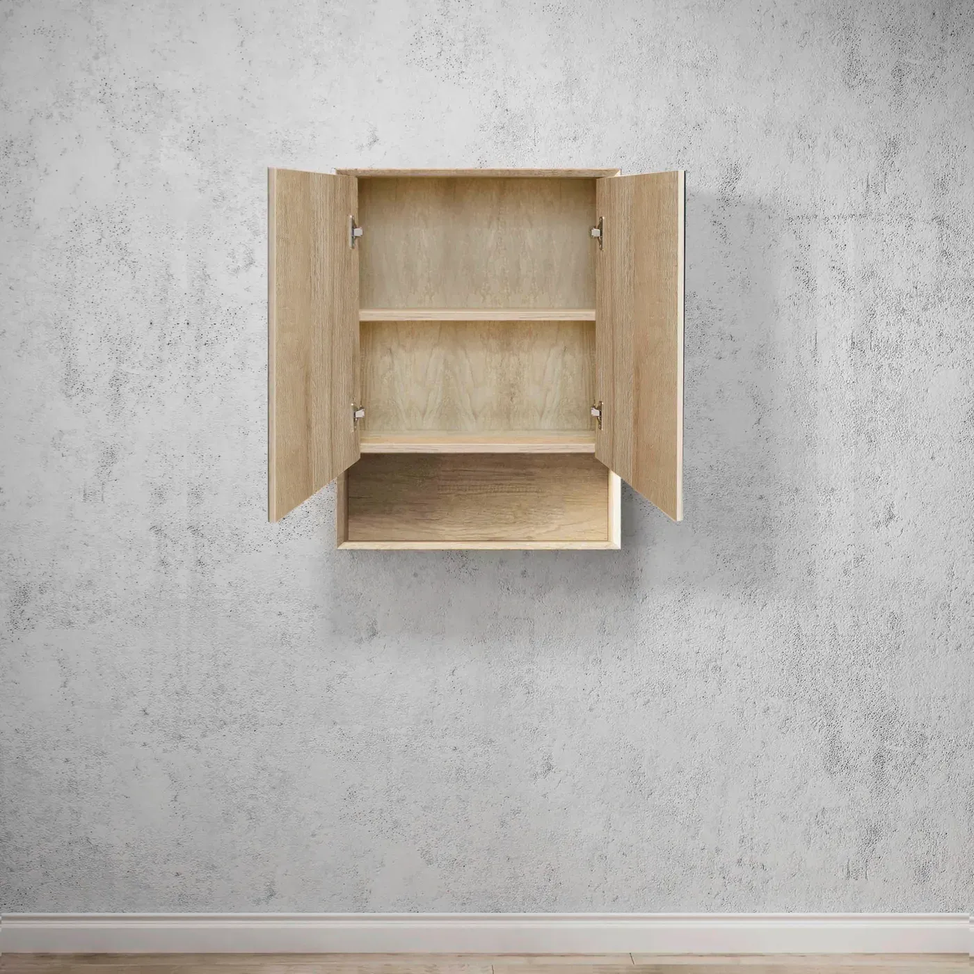 OTTI BYRON/MARLO 600X800 NATURAL OAK/MATTE BLACK SHAVING CABINET