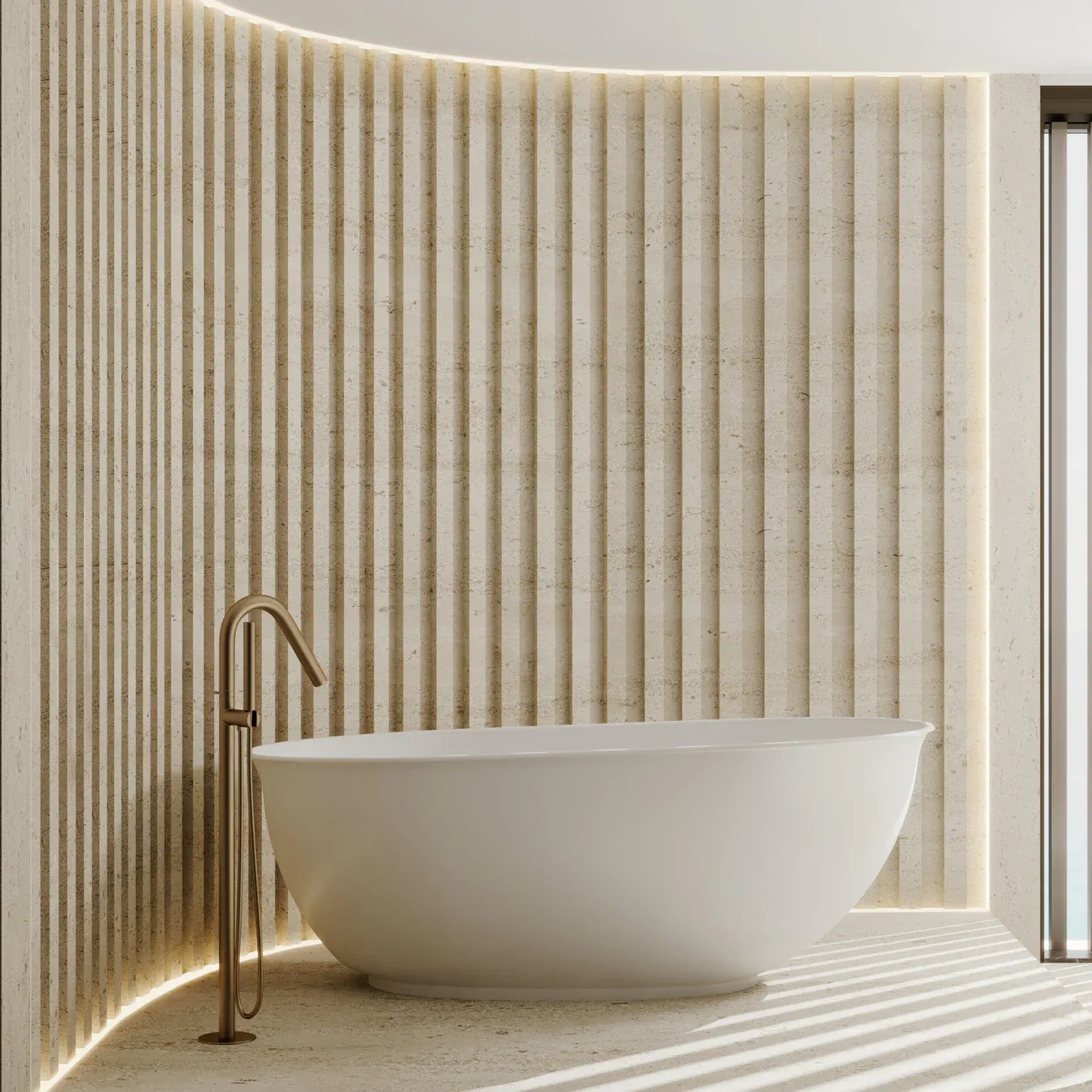 Cassa Vita High Rise Bathtub Matte White