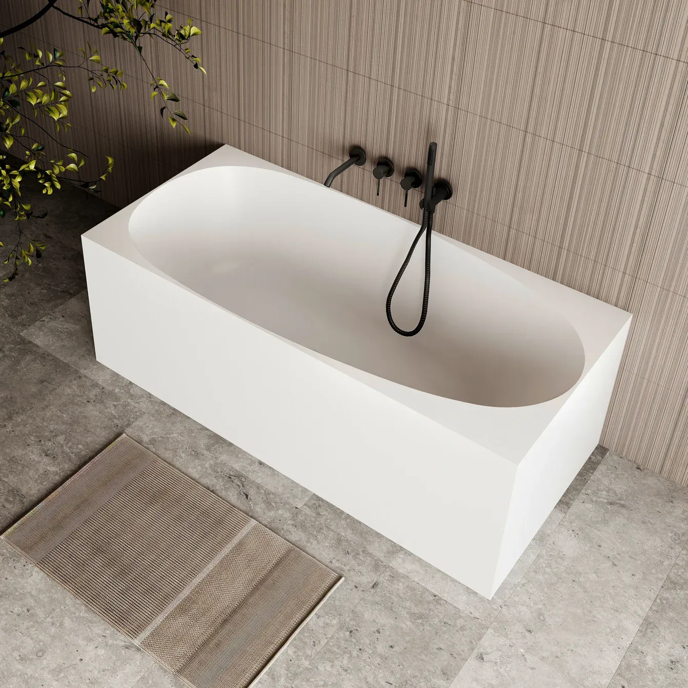 Cassa New Multi Corner Back To Wall Freestanding Bath