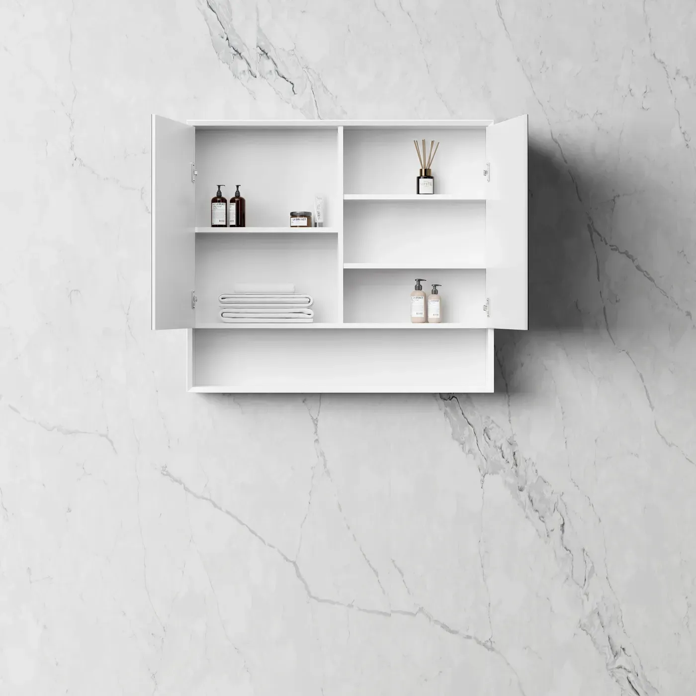 OTTI BOSTON/BYRON/MARLO 900X800 NATURAL OAK/MATTE BLACK/MATTE WHITE SHAVING CABINET