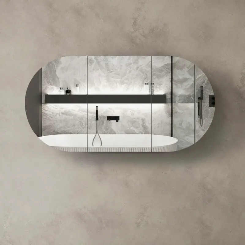 BONDI 1800X750 NATURAL OAK /BLACK OAK/WHITE SHAVING CABINET