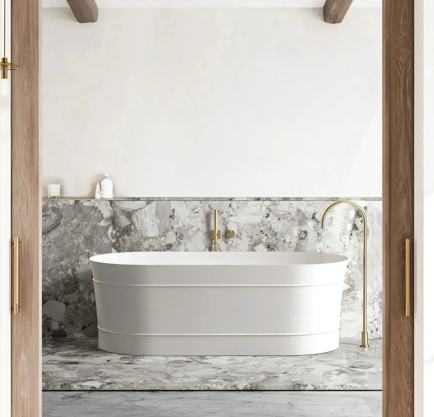 OTTI ATTICA BONDI 1500 MATTE WHITE BATH