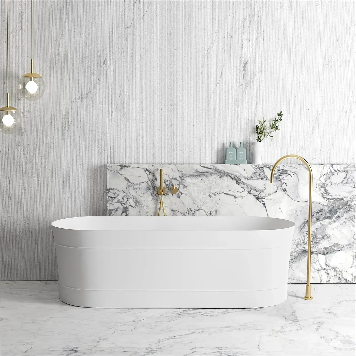 OTTI ATTICA BONDI 1700 MATTE WHITE BATH