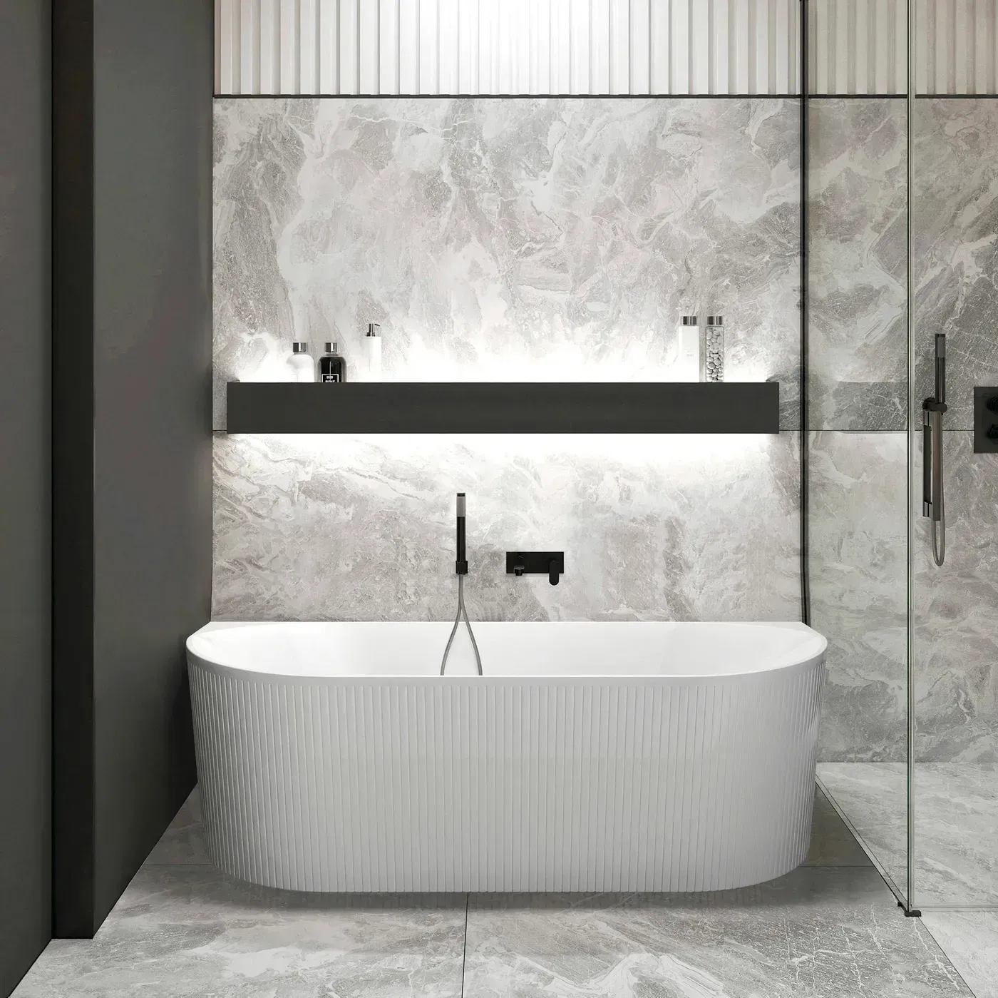 OTTI ATTICA NOOSA 1500 MATTE WHITE BTW MULTI-FIT BATH