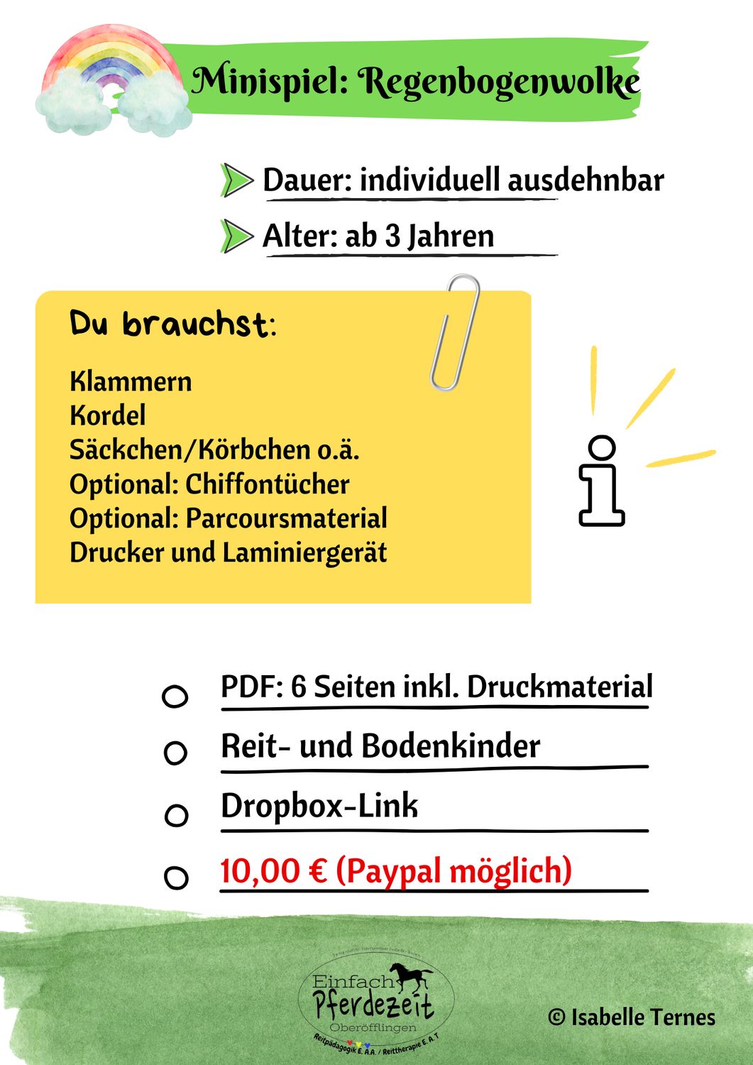 Minispiel: Regenbogenwolke