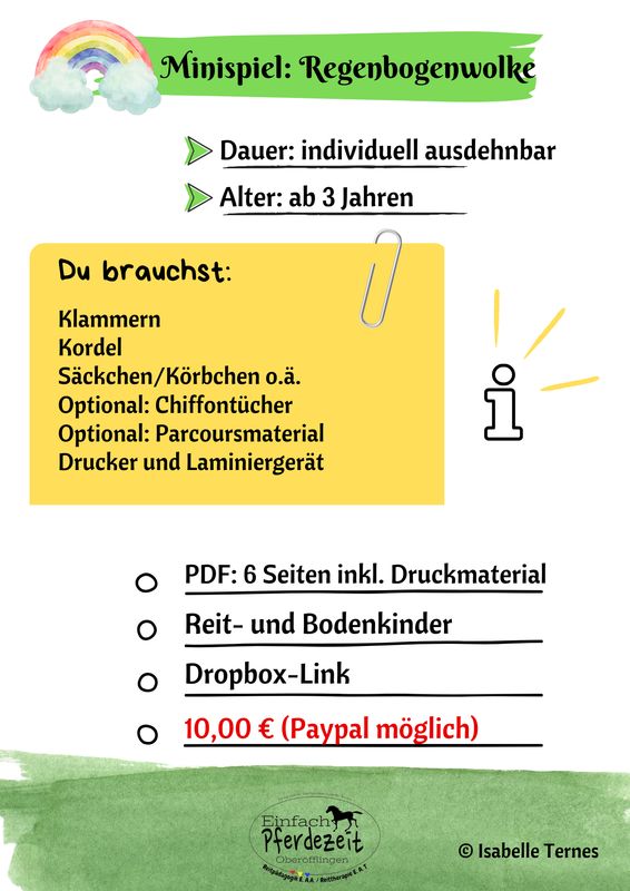 Minispiel: Regenbogenwolke