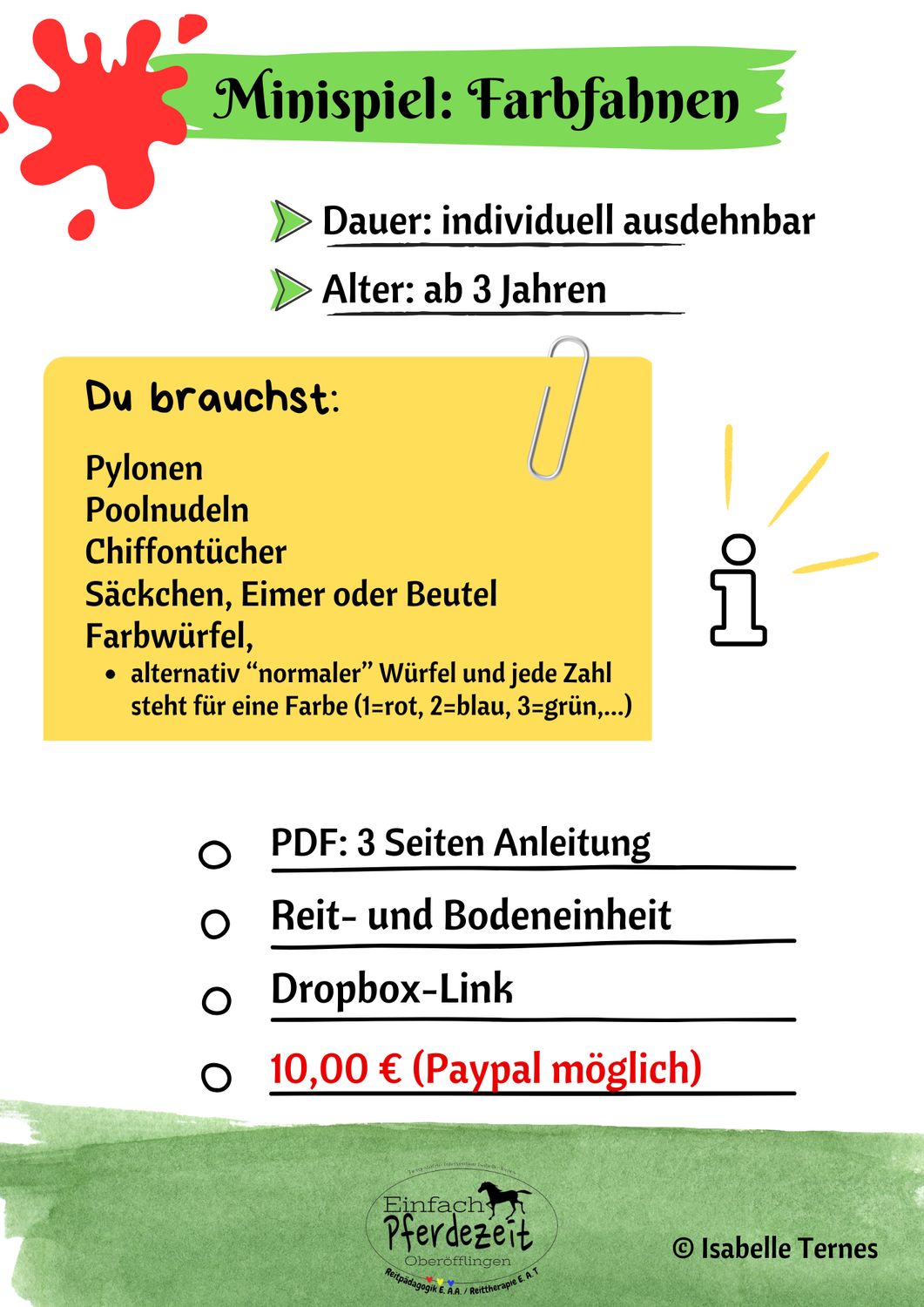 Minispiel: Farbfahnen