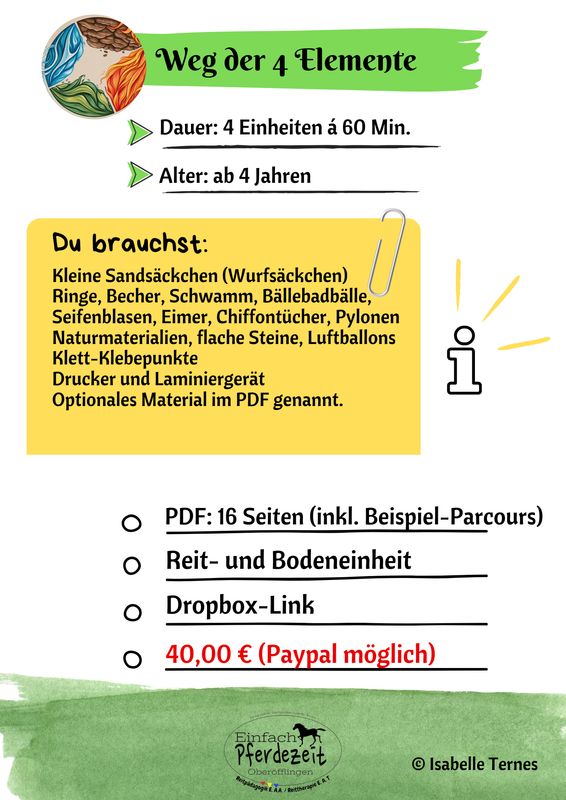 Kurs: Weg der 4 Elemente (4 Einheiten)