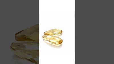 Pair of Citrine 45,75 CT Pearshape 9x15
