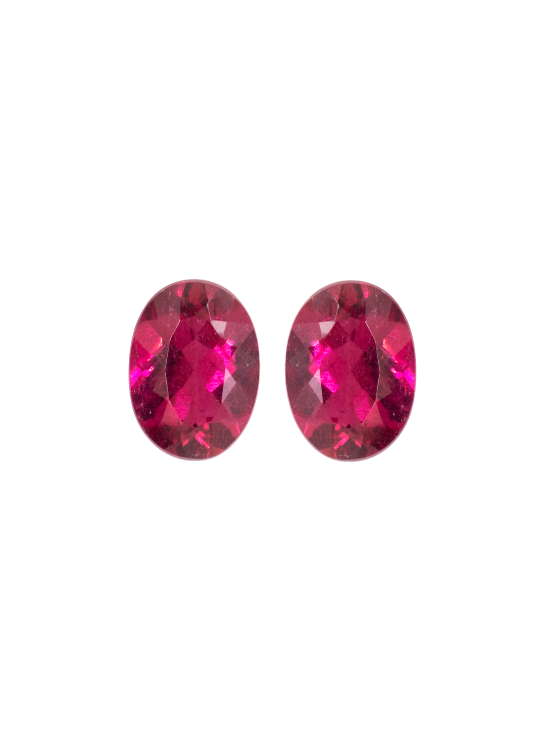 Pair of Rubellite 5,54 CT Oval 11x8