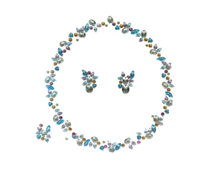Layout Necklace, Pendant and Earrings 78,10 CT