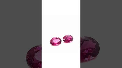 Pair of Rubellite 5,54 CT Oval 11x8