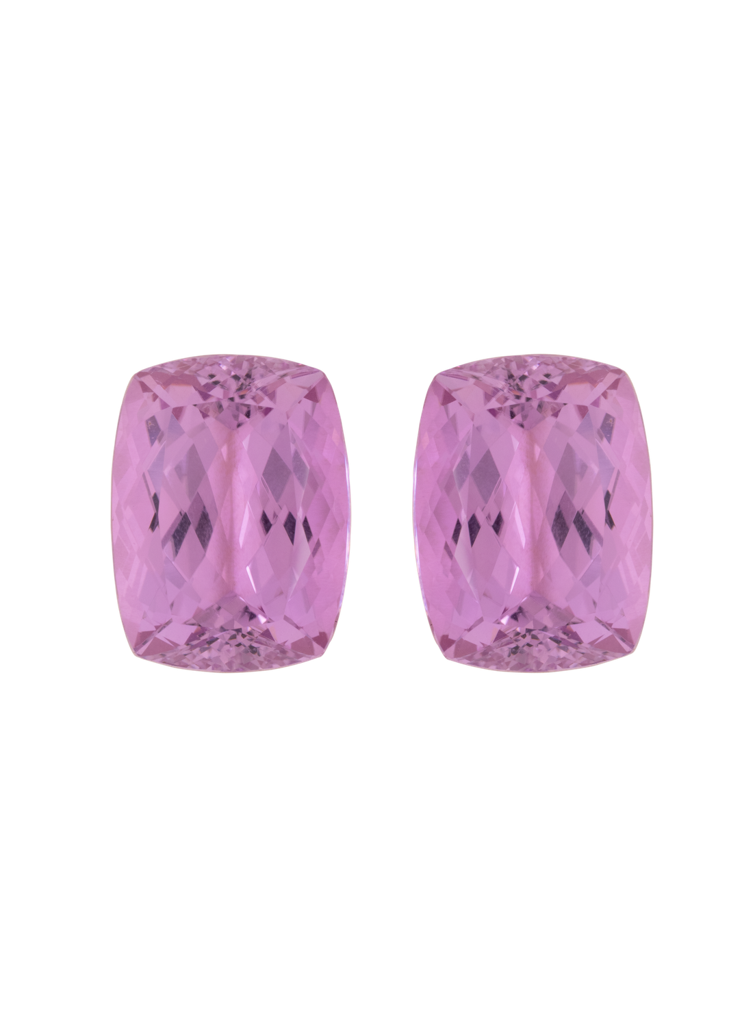 Pair of Kunzite 55,15 CT Cushion 20x15