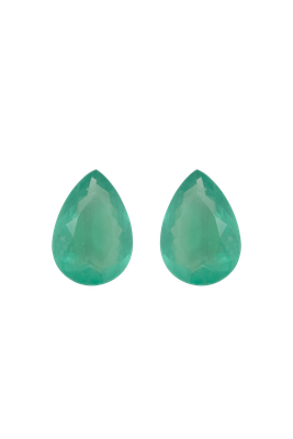 Pair of Emerald 1,67 CT Pearshape 7x5