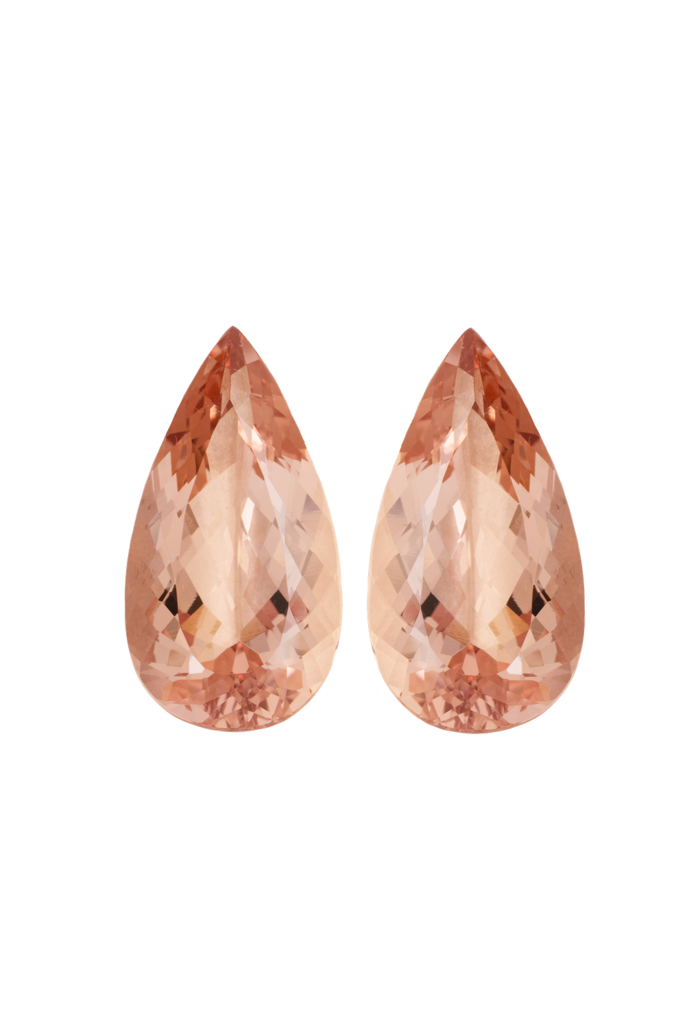 Pair of Morganite 19,6 CT Pearshape 21x11