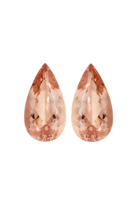 Pair of Morganite 19,6 CT Pearshape 21x11