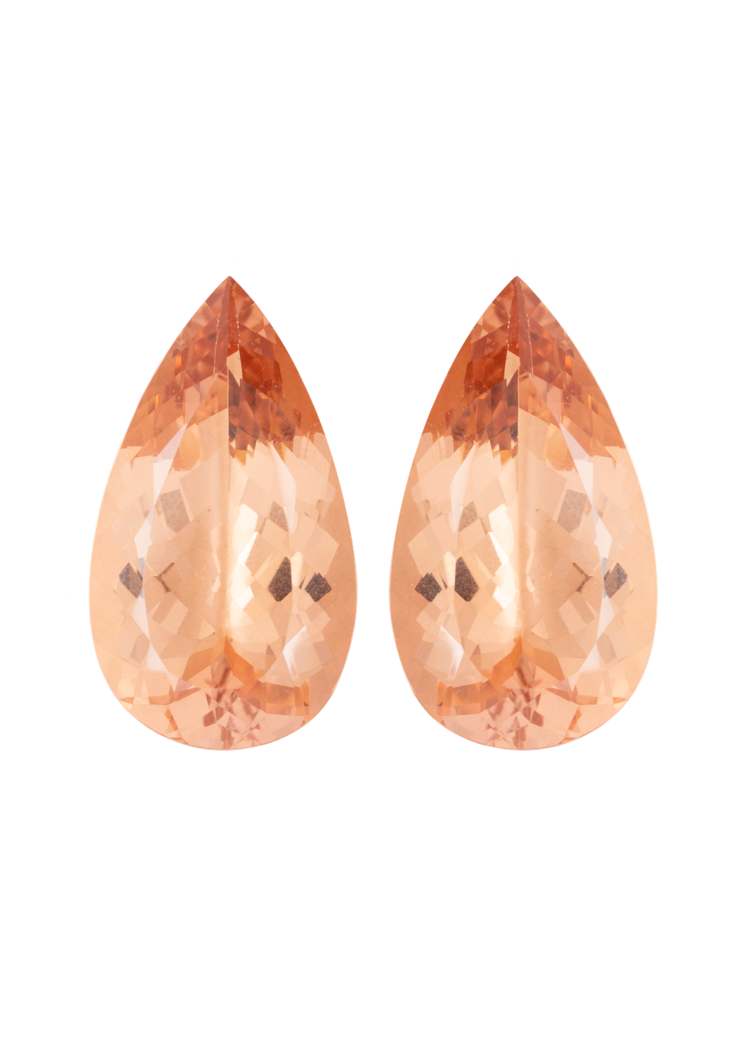 Pair of Morganite 29,35 CT Pearshape 24x13