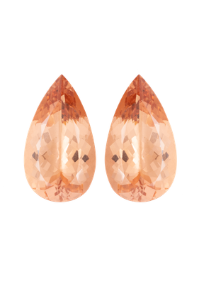Pair of Morganite 29,35 CT Pearshape 24x13