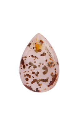 Quartz with Pyrite 41,40 CT Pearshape Cabochon 32x22
