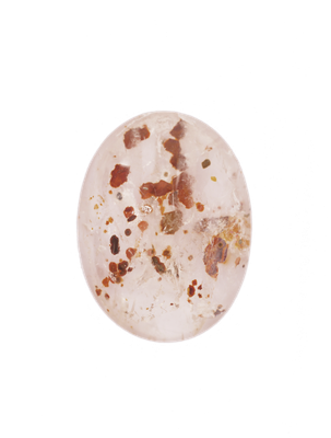 Quartz with Pyrite 42.85 CT Oval Cabochon 30x23