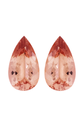 Pair of Morganite 57,10 CT Pearshape 30x17
