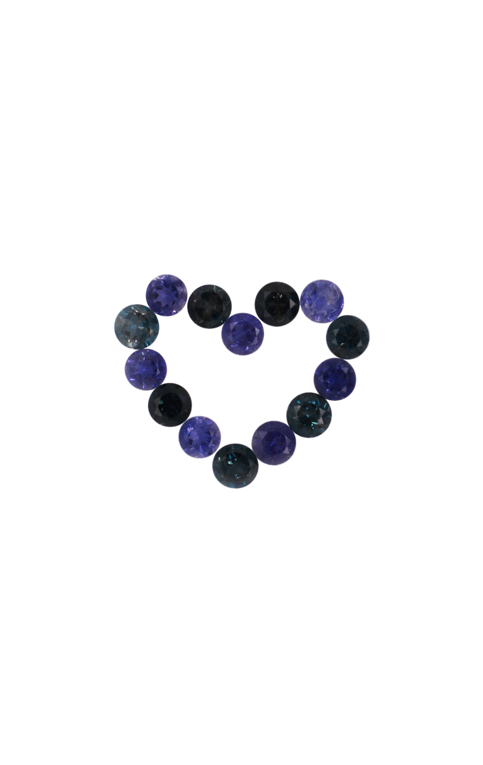 Layout Pendant Iolite and London Topaz Heart 1,73 CT