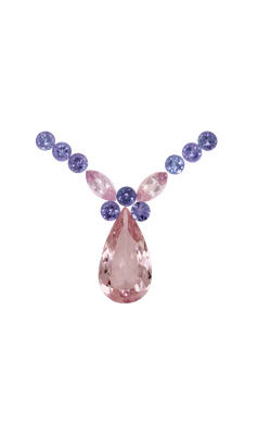Layout Pendant Morganite and Tanzanite 15,09CT