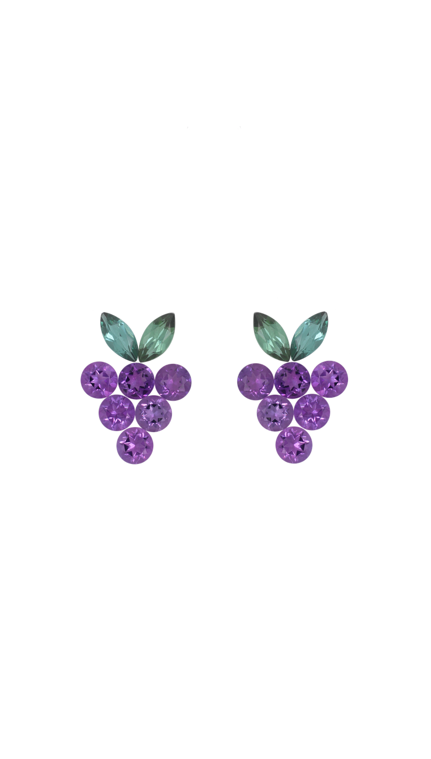 Layout Pair of Earrings Grape 2,76 CT