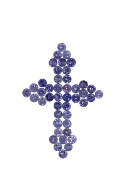 Layout Pendant Tanzanite Cross 3,83 CT