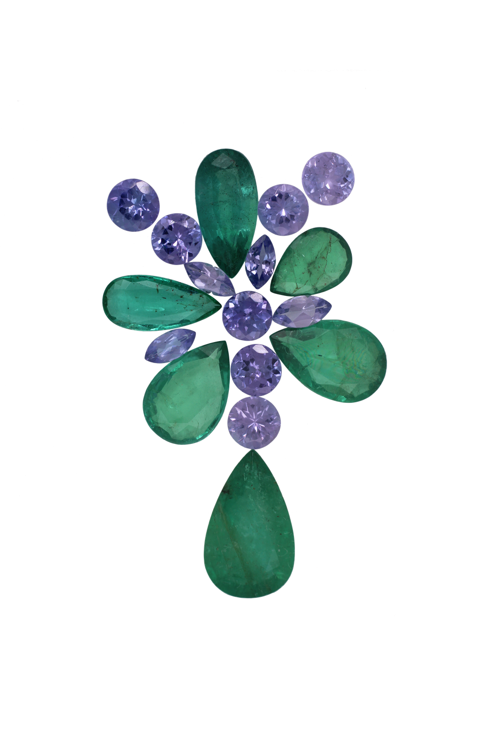 Layout Pendant Emerand and Tanzanite 11,82 CT