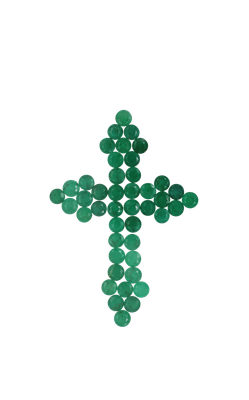 Layout Pendant Emerald Cross 3,05 CT