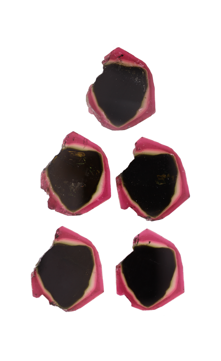 Watermelon Tourmaline Flat Mix 5 pieces 83,53 CT
