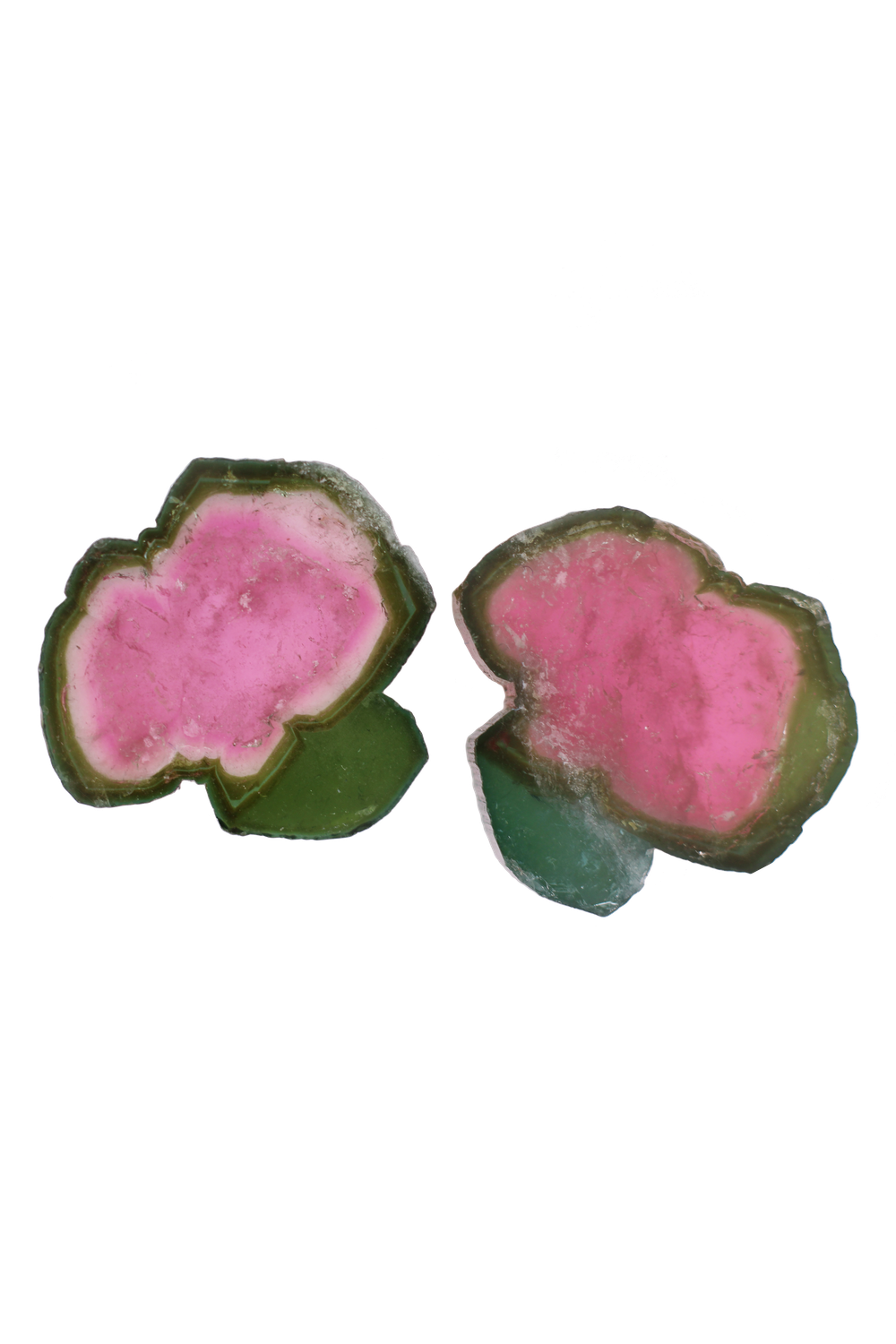 Watermelon Tourmaline Flat Mix 2 pieces