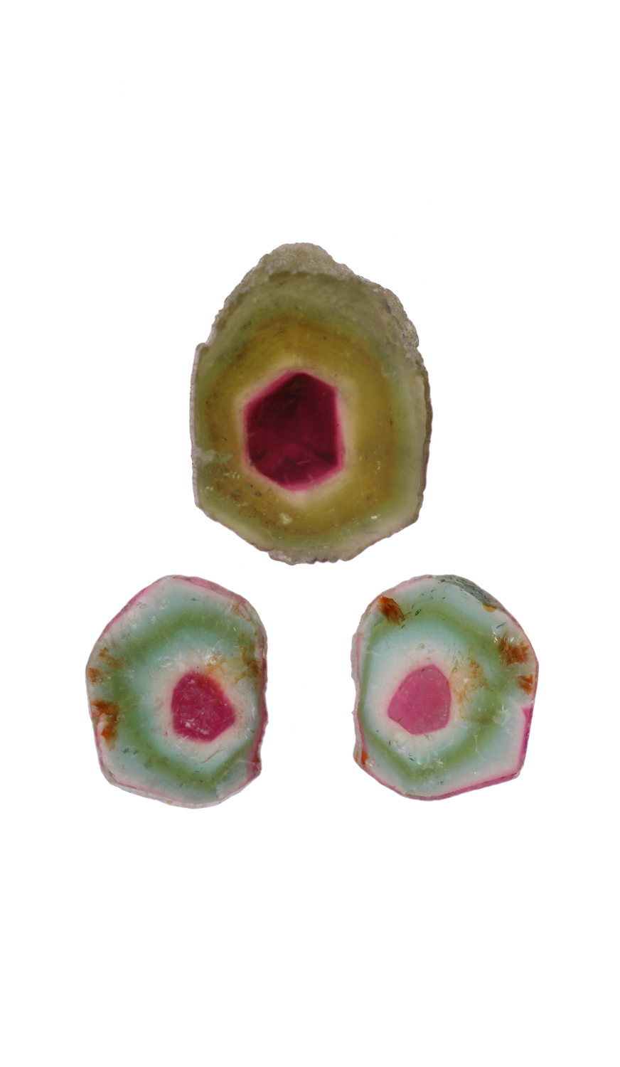 Watermelon Tourmaline Flat Mix 3 pieces 31, 76 CT